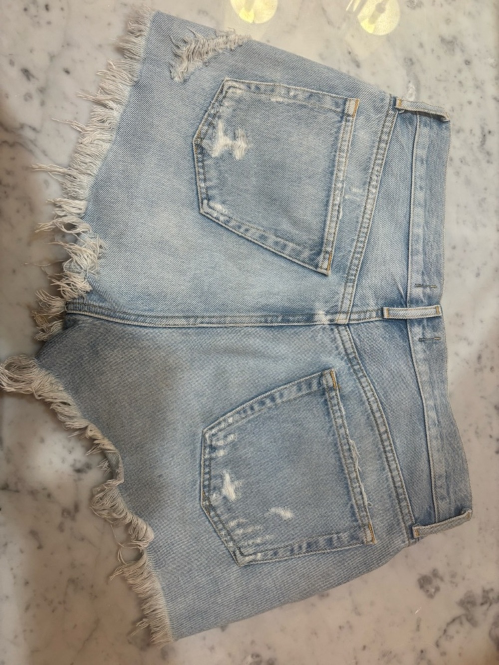 Agolde Light Blue Denim Jeans - Pale Blue Wash - Picture 4 of 4